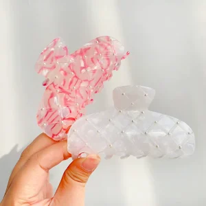 Women Hair Accessories Ins Korean Hair Clips Large Acrylic Pearls Elegant Hair Claw