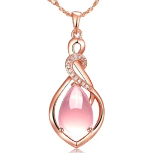 Women Jewelry Crystal Silver Fashion Rhinestone Crystal Pendant Necklace for Women