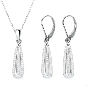 Women With Zircon Pendant Necklaces Earrings Wedding Jewelry Collection Fashion