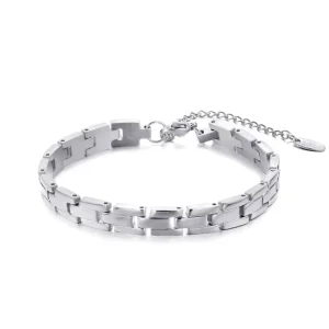 Women’s 18K Gold Plated Stainless Steel Cuban Link Chain Bracelet Simple Fashion Bangles