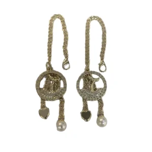 Women’s Bag Charm with Tassels Vintage Mermaid Decoration Heart Pendant Creative Rhinestone Fashion Accessory