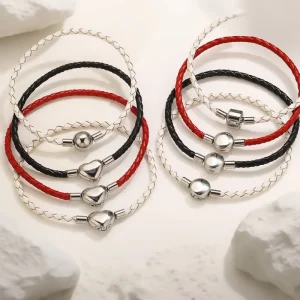 Women’s Fashion Bangles Small Wrists Weave Leather Bracelets Accessories Jewelry