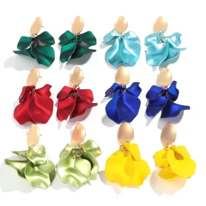 Women’s Fashion Jewelry Earrings Multi Color Petal Pendant Earrings Prom Party Earrings
