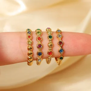 Women’s Fashion Ring Light Luxury High End Zircon Index Finger Ring Popular Stylish Versatile Ring