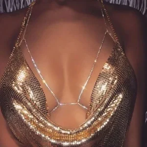 Women’s Fashion Simple Sexy Body Jewelry Spring Summer Sexy Bikini Bust Waist Hip Chain Jewelry Charm Body Necklace N2203116