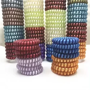 Women’s Fashionable Elastic Hair Bands Hot Selling Rubber Telephone Hair Ties