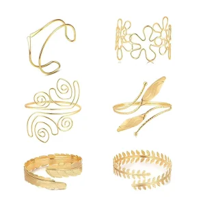 Women’s Fashionable Open Wide Cuff Bracelet Floral Design with Personality Creativity Individuality-Enhancing Bangle Bracelet