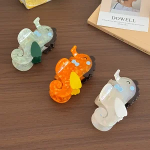 Women’s Fish Clip Hair Accessories Ocean Design Acetate Shark Hair Claw for Daily Use