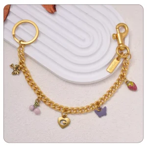 Women’s Handbag Charms Heart Cherry Little Strawberry Alloy Design Extended Chain Bag Decoration Accessories