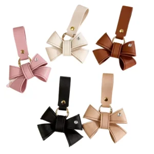 Women’s Handbag Keychain Car Accessory Bag Charm Diamond Ring Leather Bow Pendant Small Gift