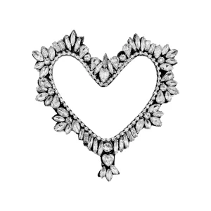 Women’s High Quality Heart Brooches Fashion Jewelry for Export Garment Accessories