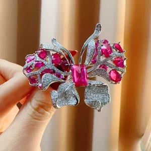 Women’s New Insect Brooch Heavy-Duty Fashionable Zircon Butterfly Brooch High-End Clothing Pin Copper Plating