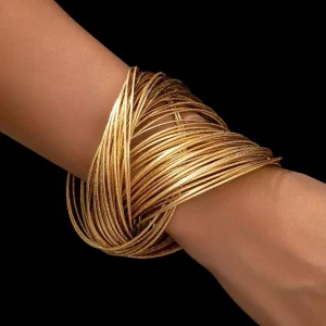 Women’s New Punk Multi Layered Thin Wristband Bracelet Fashion Jewelry for Party Gifts for Girls
