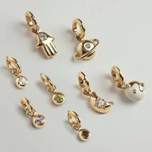 Women’s Pendant Copper Material Accessories for Necklace Bracelet Inlaid with Zircon Custom