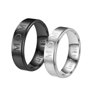 Women’s Stainless Steel Fashion Rings 18K Gold Plated Geometric Design Third Party Certified Fine Quality Wedding Engagement