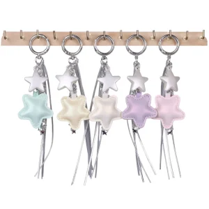 Women’s Star Charm Bag Fashion Jewelry Pendants Charms Accessories Trendy Leather Star Keychains Star Keychain Charm Accessory