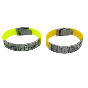 Women’s and Men’s Alert ID Laser Engraved Wristband First Aid Bracelets Stainless Steel Fittings with Medical Marking