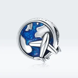 World Voyage 925 Sterling Silver Jewelry Metal Charm Beads Fit Bracelet DIY Accessories Fashion Jewellery SCC1568