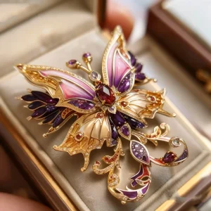 XILIANGFEIZI French Enamel Luxury Fashion fairy butterfly Brooch Original Designer Insect Pin Customized