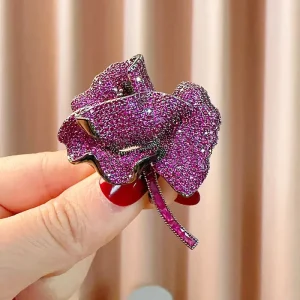 XILIANGFEIZI Heavy Industry Crystal Flower Brooch Fashion Brooch High end Luxury Banquet Dress Brooch