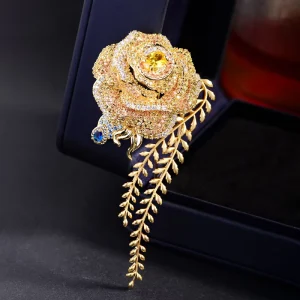 XILIANGFEIZI High-end Heavy Industry Fashion Flower Brooches for Autumn Winter Luxury Niche