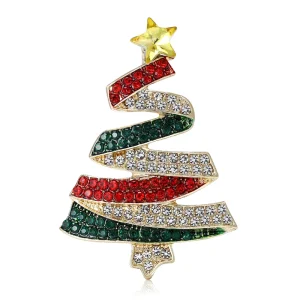 XILIANGFEIZI New Model Alloy Drip Oil Christmas Tree Brooch Fashion Christmas Gift Factory