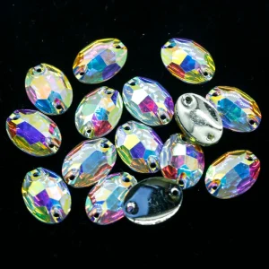Xulin Oval 7*10mm 11*16mm 18*25mm Sew on Crystal Rhinestones for Gymnastics Wear Design