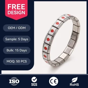 Y2K Aesthetic Italian Charm Face Design Link Bracelet DIY Modular 9mm Stainless Steel Jewelry Women Trendy Retro Gift
