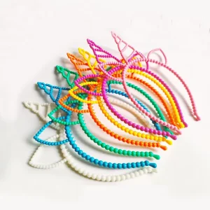 YANE Pearl Unicorn Headband Plastic Fashion European & American Hair Accessory Children’s Birthday Party Gift
