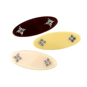 YIYI Korean Style Niche Design Rhinestone Flower Oval Hair Clips Simple High end Women’s Hair Accessories Customization