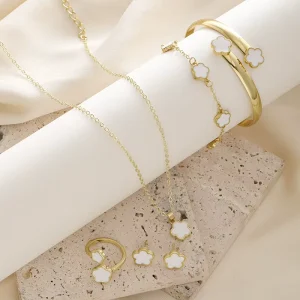 YW Fashion Five Piece Set Alloy Material Sets Necklace Jewelry Set for Woman