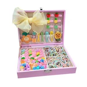 Yisugar New Cute Flower Hair Clips Girl Sweet Hair Ties Fashion Rubber Band High Quality Kids Hair Accessories Set Girls Gift