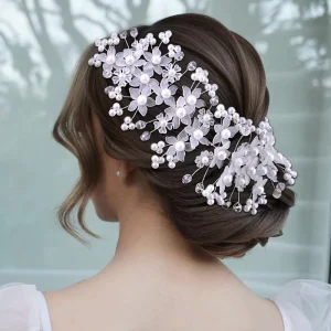 YouLaPan Wedding Bride Pearl Hairbands Flower Fashion Hair Accessories Banquet Party Headbands Handmade Exquisite Headwear HP734