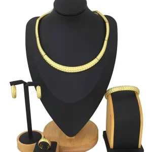 Yuminglai Costume Fashion Dubai Jewelry Accessories High Quality Gold Plated Ladies Jewelry Sets FHK12497