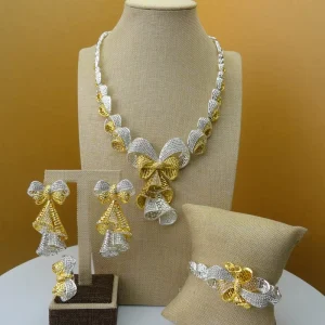 Yuminglai Dubai Costume Jewelry for Women African Fancy Jewelry Sets Necklace FHK5641