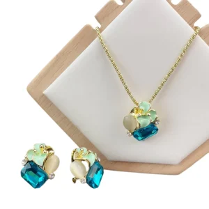 Yuminglai Jewelry Dubai Gold Jewelry High Class Pendant with Earrings for Women KY25102