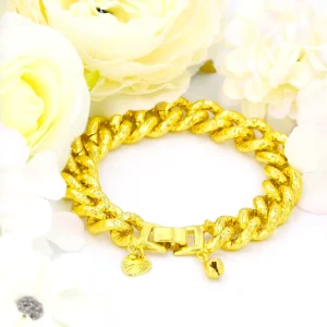 Z H Hot Selling Fashion Geometric Zircon 24K Gold plated Chain & Link Bracelet Unisex Accessories Brass Jewelry