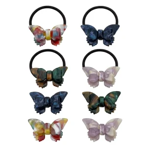 ZOYU French Style Acetate Hair Clip Bow Sweet Fringe Side Girls Hair Clip High Elastic Hair Tie Rubber Bands Hair Accessories