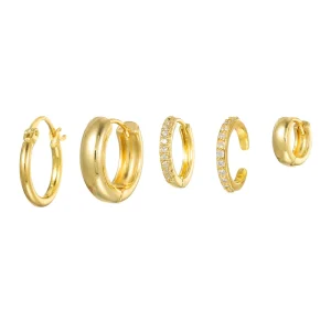 ZUOLA Custom 18K Gold Plated Drop Earrings with CZ Diamond Eco Friendly Brass Fashionable Hoop Earrings for Women Fine Jewelry