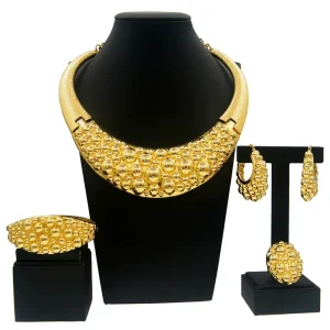 Zhuerrui Italian New Design Women Jewellery Set Party Fine Costume Jewelry Set Luxury Big Necklace Jewellery Sets H00450