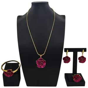 Zhuerrui Italiano Gold Designs Women Jewellery Set Party Fine Costume Jewelry Set Luxury Big Necklace Jewellery Sets HM2502819