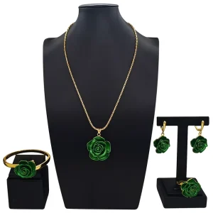 Zhuerrui Italiano Gold Designs Women Jewellery Set Party Fine Costume Jewelry Set Luxury Big Necklace Jewellery Sets HM2503019