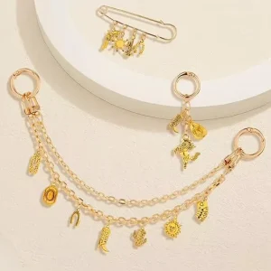 Zinc Alloy Handbag Charm Decorative Charm Chain for Handbags Gold Key Chain Accessories Cute Keychain Gifts for Women