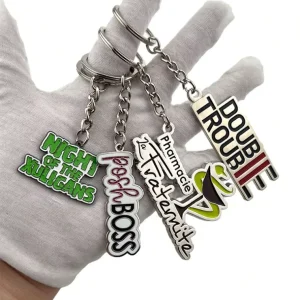 Zinc Alloy Iron 2D 3D Hard Soft Enamel Custom Key Chain Logo Key Rings Souvenir Letter Metal Custom Keychains