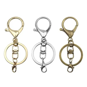 Zinc Alloy Lobster Clasp Key Hook DIY Metal Keychain For Jewelry Making Suitable Coin Holder Gift Keychain