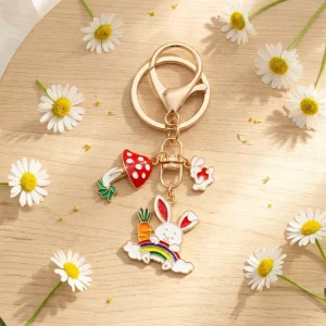 Zinc Alloy Luxury Keychain with 3D Design Details Intricate and Beautiful Lightweight for Christmas Decorative Purposes