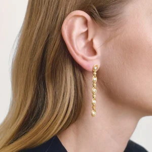Zircon Handmade Chain Tassel Long Dangle Earrings Trendy Light Luxury High End Fashion Jewelry Accessories Stainless Steel
