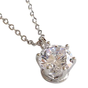 Zircon Pendant Necklace for Women 925 Sterling Silver Fashion Chain Girls Jewelry Designer Custom Jewelry