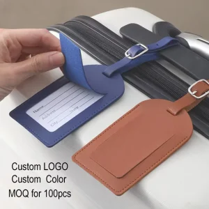 Zonyin PU Leather Luggage Tag Luxury Suitcase Boarding Pass Tag Portable Travel Identity Label Bag Charm For Travel