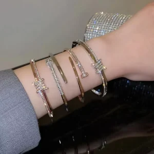 bracelet Fashion Simple Personality Diamond Opening Adjustable Women Bracelet